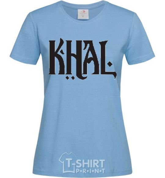 Women's T-shirt KHAL sky-blue фото