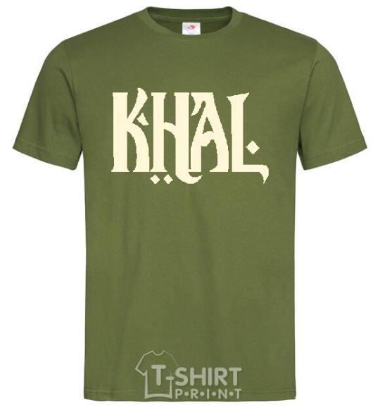 Мужская футболка KHAL Оливковый фото