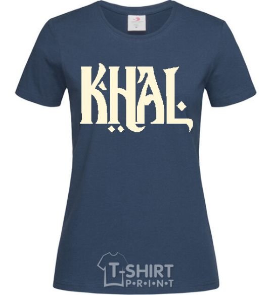 Women's T-shirt KHAL navy-blue фото