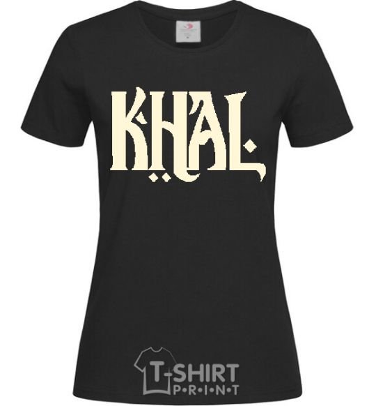 Women's T-shirt KHAL black фото