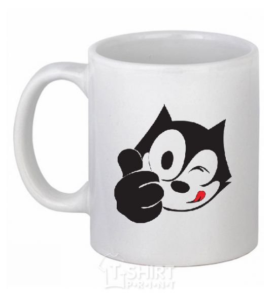 Ceramic mug FELIX THE CAT Like White фото