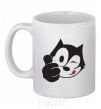 Чашка керамическая FELIX THE CAT Like Белый фото