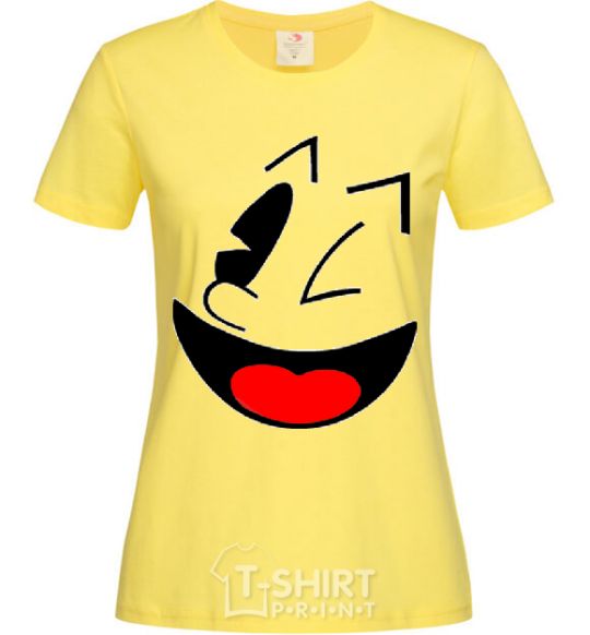 Women's T-shirt SMILE - Emoji cornsilk фото