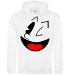 Men`s hoodie SMILE - Emoji White фото