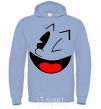 Men`s hoodie SMILE - Emoji sky-blue фото
