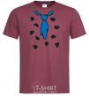 Men's T-Shirt FLINSTONE'S TIE burgundy фото