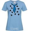 Women's T-shirt FLINSTONE'S TIE sky-blue фото