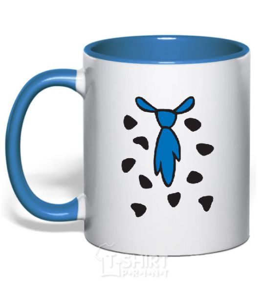 Mug with a colored handle FLINSTONE'S TIE royal-blue фото