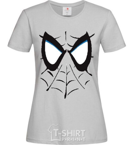 Women's T-shirt SPIDERMAN Mask grey фото