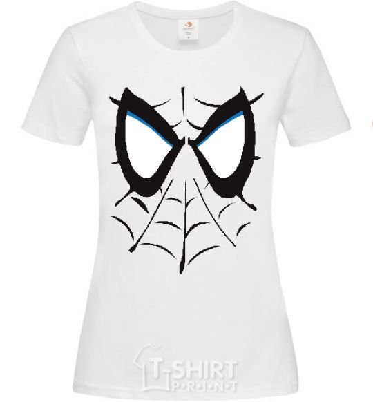 Women's T-shirt SPIDERMAN Mask White фото