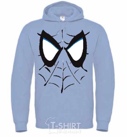 Men`s hoodie SPIDERMAN Mask sky-blue фото