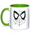 Mug with a colored handle SPIDERMAN Mask kelly-green фото
