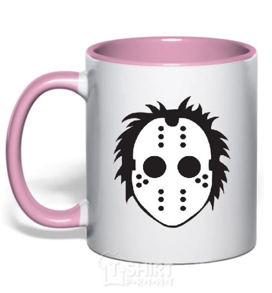 Mug with a colored handle FRIDAY 13 light-pink фото