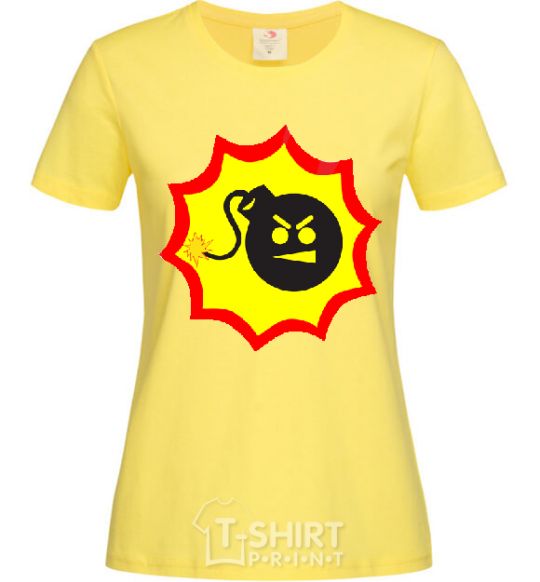 Women's T-shirt BOMB Angry cornsilk фото