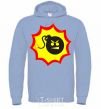 Men`s hoodie BOMB Angry sky-blue фото