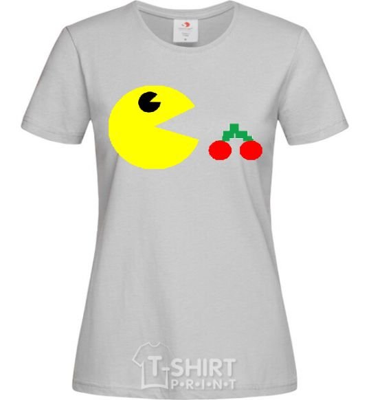 Women's T-shirt Pacman arcade grey фото