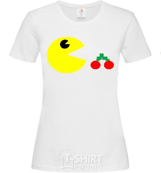 Женская футболка Pacman arcade Белый фото