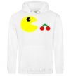 Men`s hoodie Pacman arcade White фото