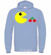Men`s hoodie Pacman arcade sky-blue фото