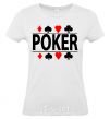 Women's T-shirt POKER Game White фото