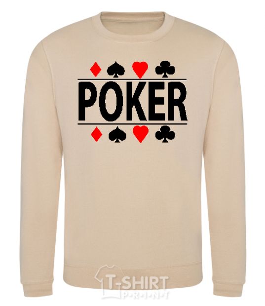 Sweatshirt POKER Game sand фото