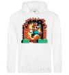 Men`s hoodie Super Mario blocks White фото