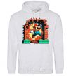 Men`s hoodie Super Mario blocks sport-grey фото