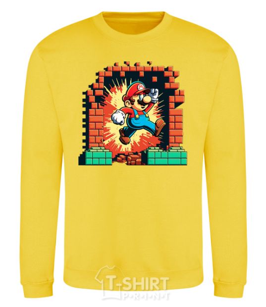 Sweatshirt Super Mario blocks yellow фото