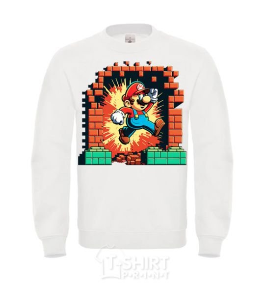 Sweatshirt Super Mario blocks White фото