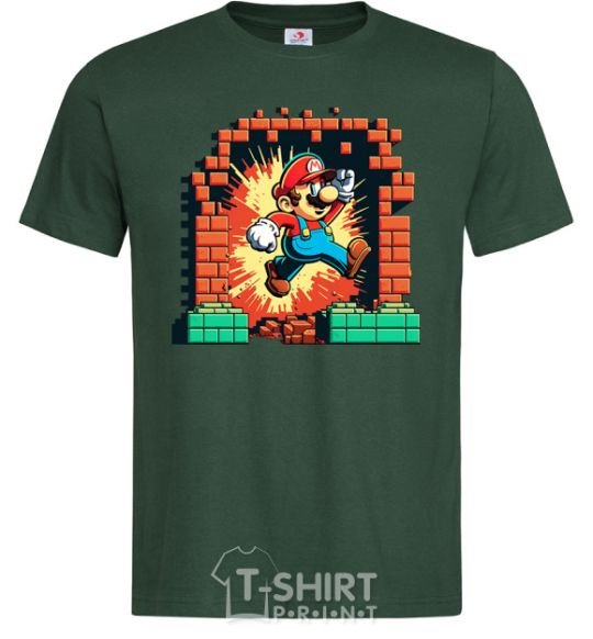 Men's T-Shirt Super Mario blocks bottle-green фото