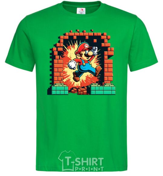 Men's T-Shirt Super Mario blocks kelly-green фото