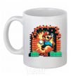 Ceramic mug Super Mario blocks White фото