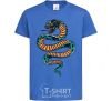 Kids T-shirt Blue snake in spots royal-blue фото