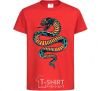 Детская футболка Синяя змея в пятна Красный фото