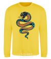 Sweatshirt Blue snake in spots yellow фото