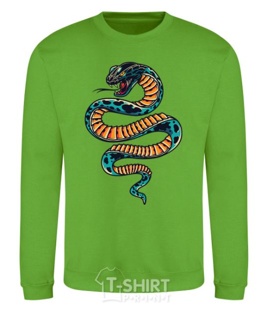 Sweatshirt Blue snake in spots orchid-green фото