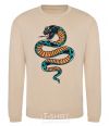 Sweatshirt Blue snake in spots sand фото