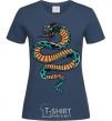 Женская футболка Синяя змея в пятна Темно-синий фото