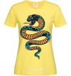 Women's T-shirt Blue snake in spots cornsilk фото