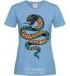 Women's T-shirt Blue snake in spots sky-blue фото