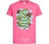 Kids T-shirt A rattlesnake with leaves heliconia фото