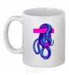 Ceramic mug Neon kite White фото