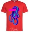Мужская футболка Неоновый змей Красный фото