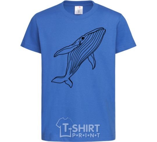 Kids T-shirt Kit outlines royal-blue фото