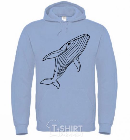 Men`s hoodie Kit outlines sky-blue фото