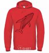 Men`s hoodie Kit outlines bright-red фото