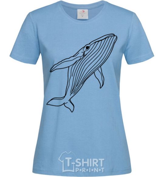 Women's T-shirt Kit outlines sky-blue фото