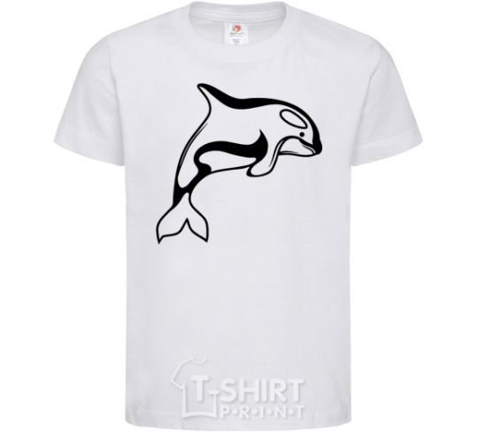 Kids T-shirt Orca whale White фото