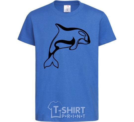 Kids T-shirt Orca whale royal-blue фото