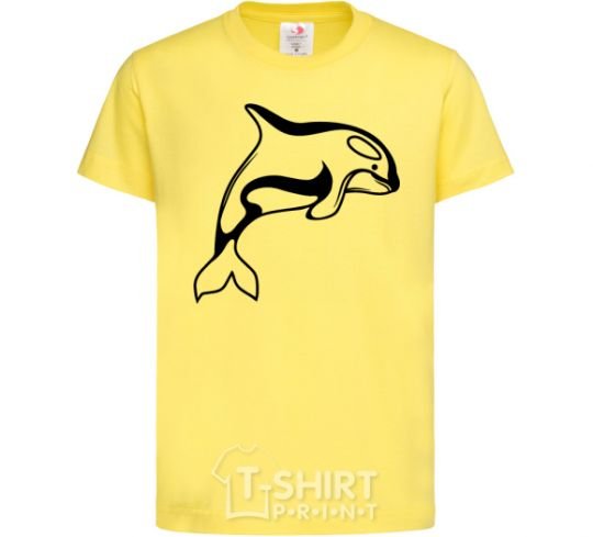 Kids T-shirt Orca whale cornsilk фото